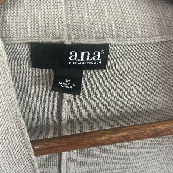 ANA Cardigan Sweater Womens Open Front Draped 3/4 Sleeve Lightweight - Picture 4 of 5